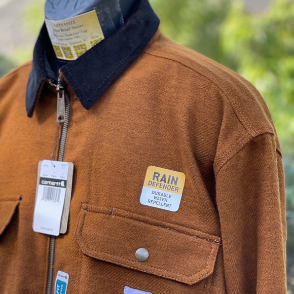CARHARTT PAWNEE SHIRT JACKET 104074 BROWN - Picture 3 of 9